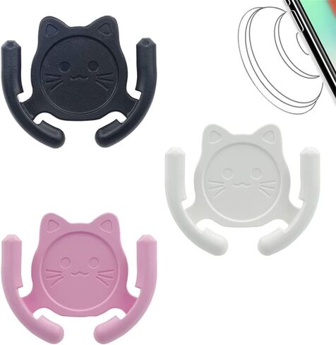 حامل متعدد الأسطح للسيارة، حزمة واحدة متوافقة مع حامل قبضة Popsocket لجهاز Pop Mount، ملحقات دعم مكتب المنزل والمكتب، حامل جداري للقطط اللطيفة، وسادة لاصقة قوية، أسود in Saudi Arabia