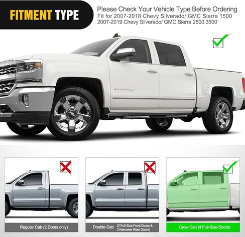 لوحات تشغيل Nilight لعام 2015 2016 2017 2018 2019 2020 2021 2022 2023 2024 Chevy Colorado/GMC Canyon Crew Cab مزدوجة المرحلة مطلية بمسحوق قضبان Nerf ذات خطوات جانبية مقاومة للانزلاق، ضمان لمدة عامين in Kuwait