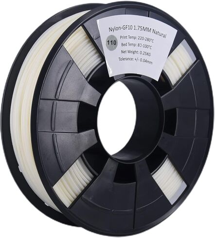 YXPOLYER PA6 خيوط زجاجية معززة (ألياف زجاجية مقطعة)، خيوط طابعة ثلاثية الأبعاد 1.75 مم، خيوط طباعة ثلاثية الأبعاد هندسية من النايلون 6، قوة الشد تزيد بنسبة 20%، بكرة 250 جم، أبيض طبيعي in Kuwait