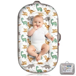 BUTOA Baby Lounger - Breathable Soft Baby Nest, Portable Infant Support Cushion Tummy Time Mat for 0-24 Months, Infant Lounger for Home and Travel, Ideal Newborn Babies Essentials Baby Shower Gifts in Kuwait