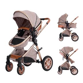 Cochildor DuraFlex 2-in-1 Baby Stroller, Foldable Travel Stroller for Newborn to Toddler, Convertible Stroller with All-Terrain Wheels and UPF 50+ Canopy, Pink in Kuwait