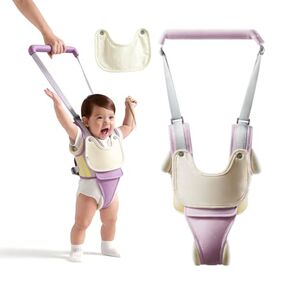 Baby Walking Harness with Removable Drool Towel, Walking Helper Harness for Toddlers, Handheld Belt – No Bending for Parents, Walking Assistant & Trainer for 9-24 Months Old (Purple) in Kuwait