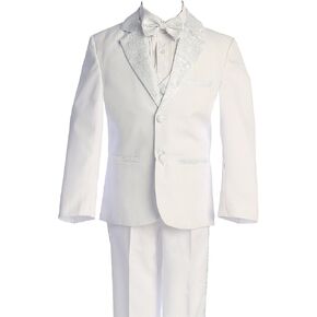 BluNight Boys Jacquard Detailing Special Occasion Tuxedo Baby Toddler Big Kids in Kuwait