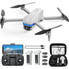 PLEGBLE Drones with Camera for Adults 4K, GPS Drone, One-Key Auto Return | Brushless Motor, Under 249g, 46 Mins Flight Time, Foldable Design, Follow Me, Tap Fly, Tech Gift for Men & Beginners in Kuwait