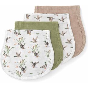 4 Pcs Western Burp Cloths Baby Boy, 22" x 10.6" Cowboy Cotton Spit Up Rags | Muslin Burp Cloths, Retro Cowboy Themed, Absorbent Cotton, Infant Newborn Gifts, Baby Nursery Decor in Saudi Arabia