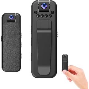 Body Camera HD 1080P Portable Video Recorder with 180° Rotatable Lens Wearable Camcorder with Night Vision Police Body cam for Sport/Delivery/Travel/Law Enforcement, Micro SD Card NOT Included (black) in Saudi Arabia