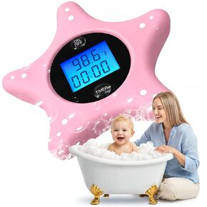 Digital Baby Bath Thermometer and Timer - Soft Silicone Sea Star - Floating Bathtub Water Thermometer - Safety Toy for Newborns, Infants, and Toddlers in Kuwait