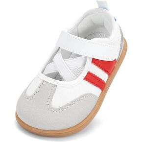Toddler Mary Jane Sneakers Girls Classic Barefoot Walking Shoes Zero Drop Non Slip Flat Sneaker Hook and Loop Strap School Playground Stage Home Indoor Athletic Daily Casual Park Outdoor in Saudi Arabia