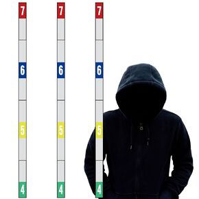 3 Pcs 4 ft to 7 ft Height Measuring Wall Tape Color-Coded Height Marker Door Strip Indicator Tape Removable Adhesive Adult Measurement Door Sticker for Office Home Room in Saudi Arabia