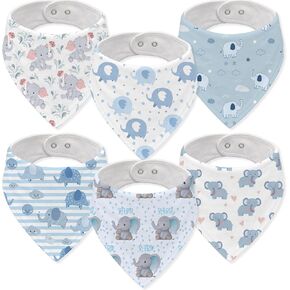Muslin Baby Bibs Drool Burp Cloths Western Cowboy Cotton Teething Baby Bibs for Boys and Girls Soft Absorbent Baby Burp Cloths with Adjustable Snaps for Newborns Infants in Kuwait