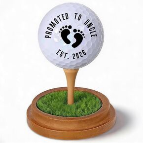 Promoted to Uncle Gifts, Pregnancy Announcement Gift for New Uncle, Baby Reveal Golf Ball Decor with Lifelike Turf Display Stand in Saudi Arabia