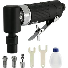 Air Angle Die Grinder,1/4 pneumatic Right Angle Die Grinder, 20000 RPM, 90 degree pneumatic rotation, For grinding, cutting, polishing, weld repair, and deburring, including 1/4 &1/8Collets Included in Kuwait