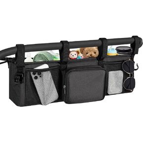 Double Stroller Organizer for Bob Duallie and Baby Jogger City Mini GT2, Double Baby Stroller Accessories with 2 Cooler Pockets, Parent Console Double Jogging Stroller Caddy with Zipper Bag(Bag Only) in Kuwait