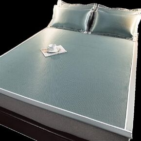 Ice Silk Mattress Cover Mat Can Be Washed and Folded Three-piece Tatami Bed(2M) in Kuwait