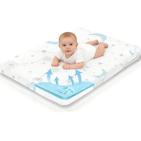 PanKers Pack and Play Mattress, 38"x26"x1.5" Dual Sided Premium Memory Foam Pack N Play Mattresses pad, Breathable Mattress for Pack N Play Pen with Washable Soft Cover in Kuwait