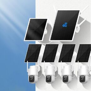 LCLCTEK® Solar 4G LTE Cellular Security Camera kit Wireless Outdoor,No WiFi Security Camera & Support sim Card,4MP Home Security System with 4 Solar Cameras,Night Vision、2-Way Audio、PIR Sensor in Saudi Arabia