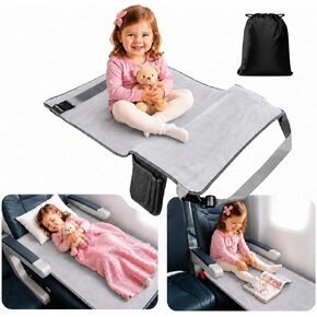 Toddler Airplane Bed, Portable Airplane Seat Extender for Kids Travel Essentials, Toddlers Long Flight Must Haves Footrest in Kuwait