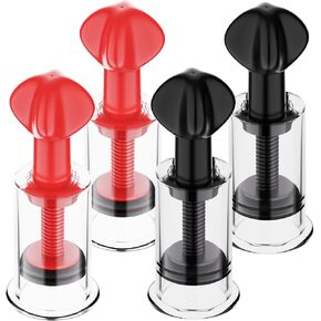 Jesakmie 2 Pair Big Size Red Nipple Correctors for Breastfeeding Women Monther, Nipple Puller Vacuum Suction Cupping Device Nipple Suckers for Flat and Inverted Nipples (BigBlack BigRed) in Kuwait