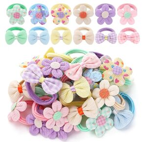 24 Pcs Baby Hair Ties for Girls Toddler Hair Accessories Seamless Hair Bands for Little Girls Hair Elastics No Damage Multicolor Hair Ties for Pink, Purple, Blue,Green in Kuwait