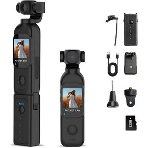 Body Camera with Audio & Video Recording Vlogging Camera Handheld POV Cameras with 270° Rotating Lens 1080P Pocket Body Cam with External Charging Pod Portable Video Recorder for Outdoor/Sports-32GB in Saudi Arabia