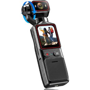 KEPEAK Vlogging Camera with 180° Rotating Lens, Pocket Body Camera with Audio & Video Recording, Handheld POV Cameras for Travel, Daily Life in Kuwait