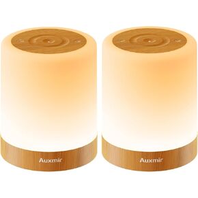 Auxmir Nursery Night Light, Rechargeable 256 RGB Lamp with Timer, Brown | 5 brightness levels, touch control, 1/2/3-hour auto-off, built-in hanging hook for breastfeeding, diaper changes and travel in Saudi Arabia
