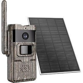 TKENPRO 4G LTE Cellular Trail Cameras Unlimited Data Plan Solar Trail Cameras Built in SIM Card Game Camera IP65 Waterproof Security Camera with 2K Live Video, No Glow Night Vision in Kuwait