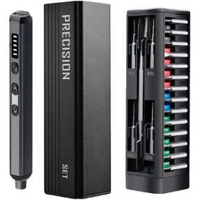 3.7v Mini Electric Screwdriver Set, Precision Screwdriver Set with 5 Torque Settings, LED Light, Magnetic Storage, Magnetizer, Repair Tool Kit for Electronics Phone Camera Laptop Watch in Kuwait