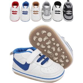 Baby Boy Sneakers, Soft Sole First Walker Shoes for Infant Boys Girls, Non-Slip Baby Walking Shoes with Hook-and-Loop Strap, Baby Casual Shoes 6-12-18 Months in Kuwait