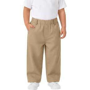 Toddler Boys' Dress Uniform Pant | Toddler Pant, Elastic Waist, Flat Front, 18M-5T, Baby Clothes, with 4 Pockets, Straight Leg, Dressy Casual, Formal, Preschool in Kuwait