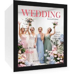 Magazine Photo Booth 6.6x6.6x7.6 Ft Removable and Replaceable Custom Logo, Lightweight Portable for Weddings, Birthdays Rental and Commercial Events in Kuwait