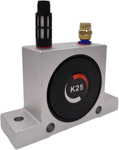 (2 Pack) K25 Industrial Pneumatic Turbine Ball Vibrator, K25 K 1/4'' Thread Pneumatic Vibrator Power Concrete Vibrator Ball Type Aluminum Alloy Air Turbine Oscillator with Silencer in Kuwait