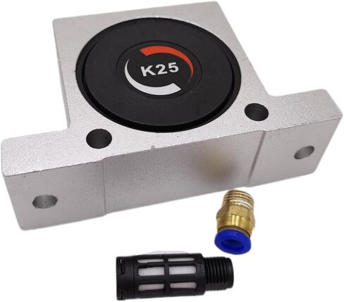 (2 Pack) K25 Industrial Pneumatic Turbine Ball Vibrator, K25 K 1/4'' Thread Pneumatic Vibrator Power Concrete Vibrator Ball Type Aluminum Alloy Air Turbine Oscillator with Silencer in Kuwait