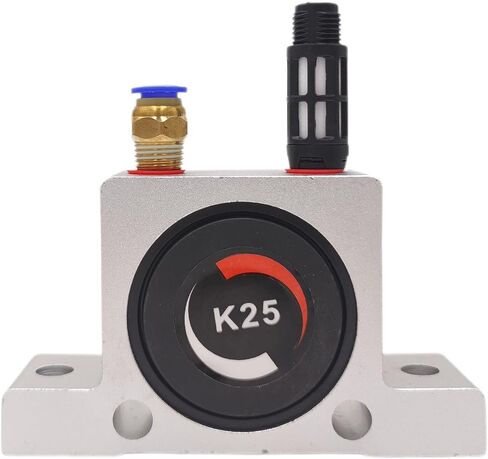 (2 Pack) K25 Industrial Pneumatic Turbine Ball Vibrator, K25 K 1/4'' Thread Pneumatic Vibrator Power Concrete Vibrator Ball Type Aluminum Alloy Air Turbine Oscillator with Silencer in Kuwait