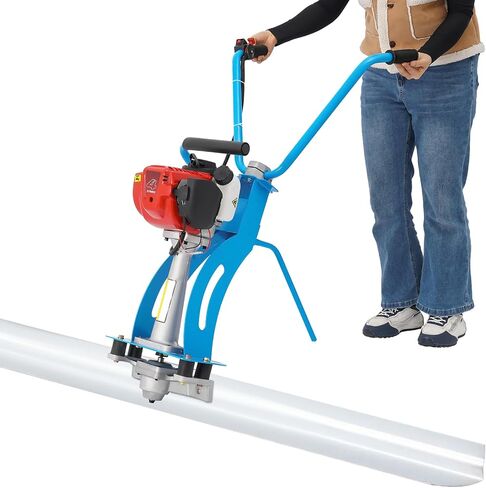 4 Stroke Gas Concrete Wet Screed, 35.8CC 900W Commercial Power Screed Vibratory Screed Gas Power Vibrating Concrete Power Screed Cement Road Construction Suitable for 3.2-16ft Rulers (Steel) in Kuwait