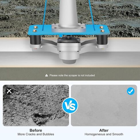 4 Stroke Gas Concrete Wet Screed, 35.8CC 900W Commercial Power Screed Vibratory Screed Gas Power Vibrating Concrete Power Screed Cement Road Construction Suitable for 3.2-16ft Rulers (Steel) in Kuwait