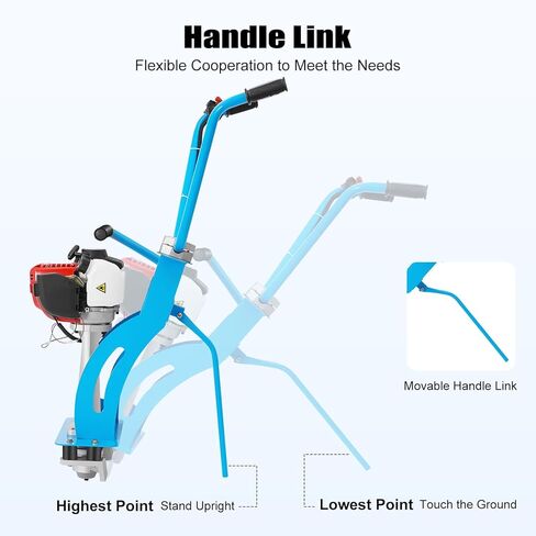 4 Stroke Gas Concrete Wet Screed, 35.8CC 900W Commercial Power Screed Vibratory Screed Gas Power Vibrating Concrete Power Screed Cement Road Construction Suitable for 3.2-16ft Rulers (Steel) in Kuwait