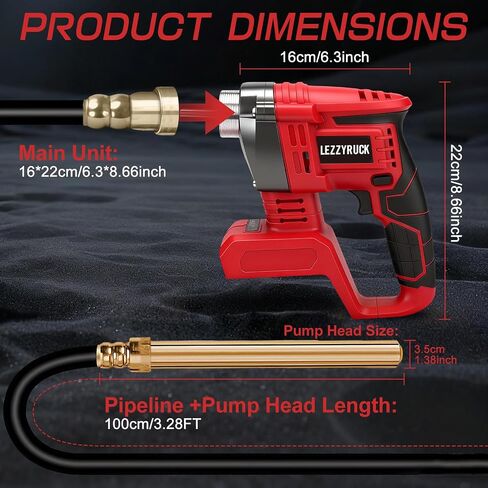 Concrete Vibrating Tool Compatible with Milwaukee 18V Battery(Not Include Battery), Brushless Handheld Concrete Vibrator with 3.28ft Shaft Rod, 4300RPM, for Mixing and Compacting Building Concrete in Kuwait