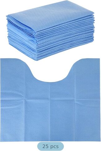 25 Pcs Disposable Toilet Mats, Absorbent Non-Woven Commode Mats, Non-Slip Toilet Floor Mats, Curved Floor Pads for Urine, Toilet Floor Protectors, 22 x 18.9 in in Kuwait