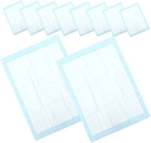 Cabilock 10pcs Disposable Changing Pad Covers Thick Absorbent for Diaper Changes PE Cotton Soft Travel Portable Protection in Kuwait