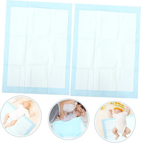 Cabilock 10pcs Disposable Changing Pad Covers Thick Absorbent for Diaper Changes PE Cotton Soft Travel Portable Protection in Kuwait