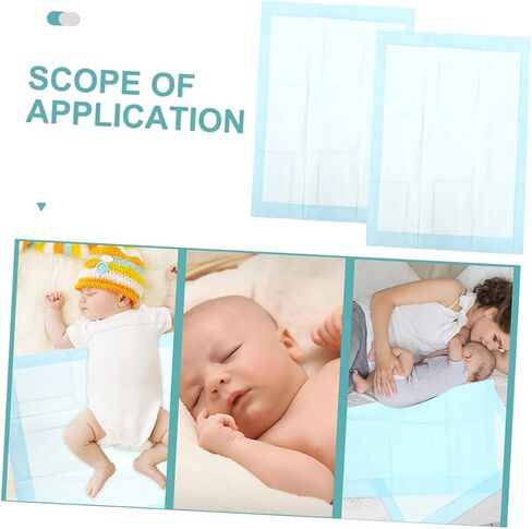 Cabilock 10pcs Disposable Changing Pad Covers Thick Absorbent for Diaper Changes PE Cotton Soft Travel Portable Protection in Kuwait
