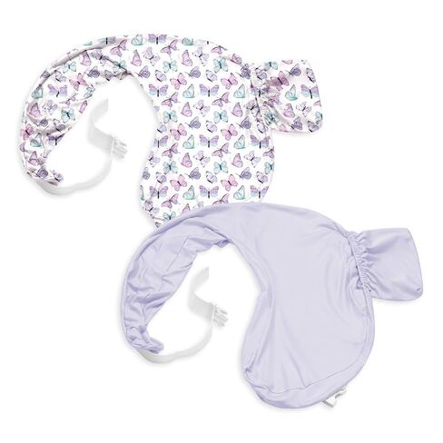 TotAha Soft Nursing Pillow Cover: Compatible with My Brest Friend Breastfeeding Pillow, 2-Pack Stretch Replacement Slipcovers with Side Pocket & Adjustable Strap, Machine Washable, Pillow Not Included in Kuwait