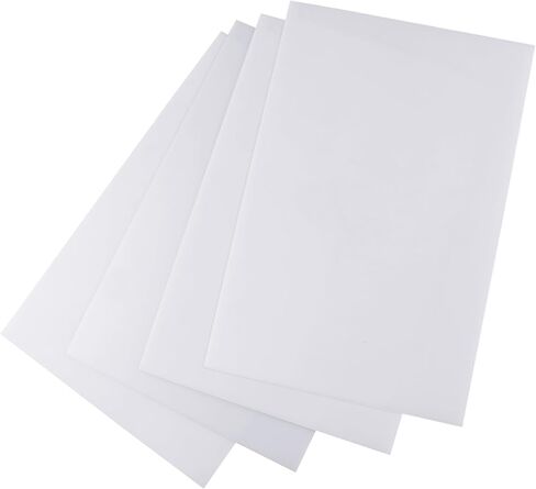 4 Pieces 11.8" x 7.8" x 0.04" LED Light Diffuser Board Sheets, to Soften, Diffuse, Reduce Harsh Glare from Ceiling Drop Lights, Flat Panel Lights, Spotlights for Office, Classroom, Warehouse in Kuwait