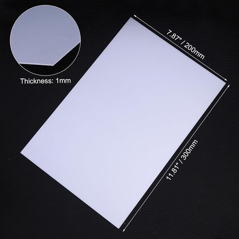 4 Pieces 11.8" x 7.8" x 0.04" LED Light Diffuser Board Sheets, to Soften, Diffuse, Reduce Harsh Glare from Ceiling Drop Lights, Flat Panel Lights, Spotlights for Office, Classroom, Warehouse in Kuwait