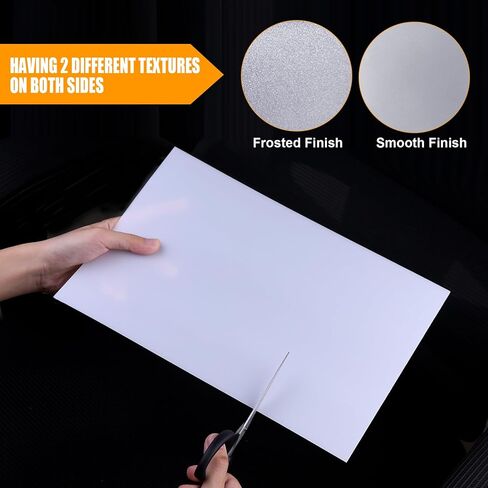 4 Pieces 11.8" x 7.8" x 0.04" LED Light Diffuser Board Sheets, to Soften, Diffuse, Reduce Harsh Glare from Ceiling Drop Lights, Flat Panel Lights, Spotlights for Office, Classroom, Warehouse in Kuwait