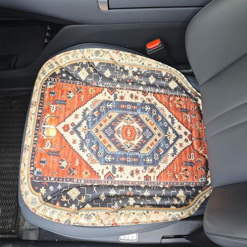 Car Seats Cushions Vintage Green Floral Full Set Car Seats,Soft Seaweed Fiber Surface, Premium Latex Cotton Padding，Non-Slip All-Season Universal Car Seat Protector Pads, Fits All Vehicle Types in Kuwait