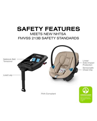 Aton G2 Infant Car Seat with Load Leg Base - Almond Beige in Kuwait