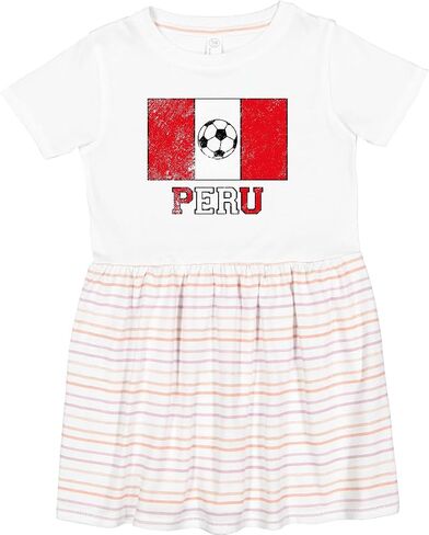 inktastic Peruvian Soccer Toddler Dress in Kuwait