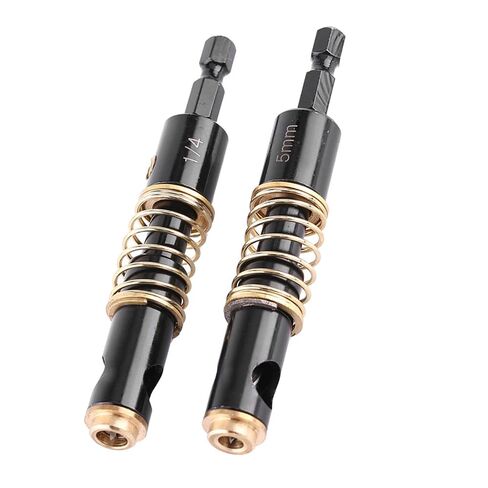 2Pcs Hinge Drill Bit, 5mm and 1/4'' Centering Bits, Steel Brass Self Centering Hinge Drill, 3.9x0.78in Cabinet Center Drills Bits for Door Window Shelf Pins Opening in Kuwait